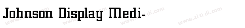 Johnson Display Medi字体转换